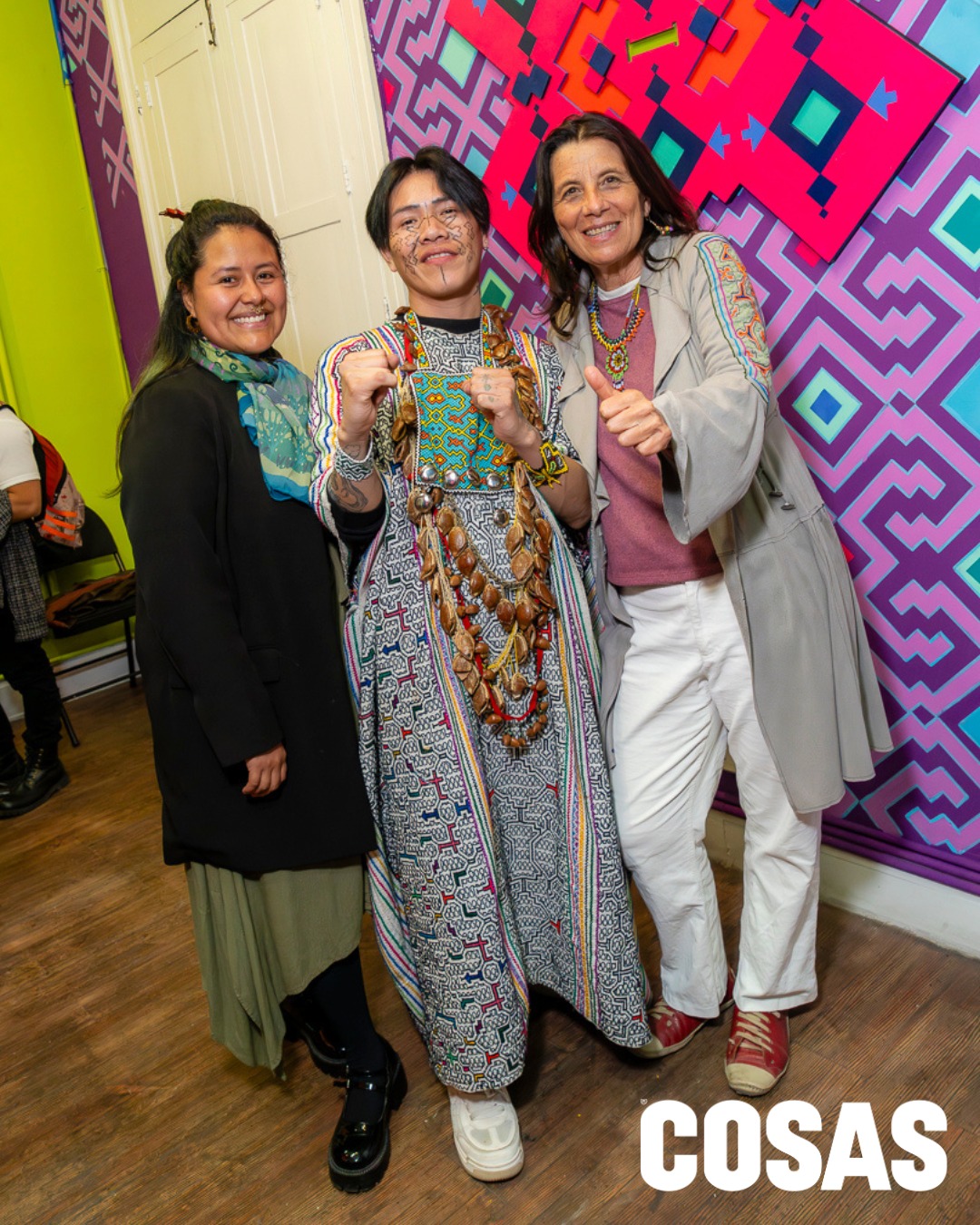 Leslie Tucno, Ronin Koshi y Luisa Elvira Belaunde