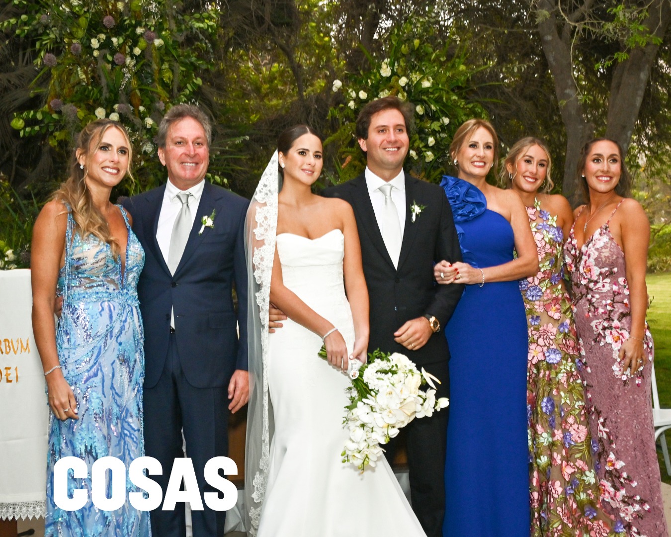 Michelle y Michael Woodman, Denisse Dickson, Michael Woodman Valdez, María Lourdes Valdez, Alessandra y Denise Woodman