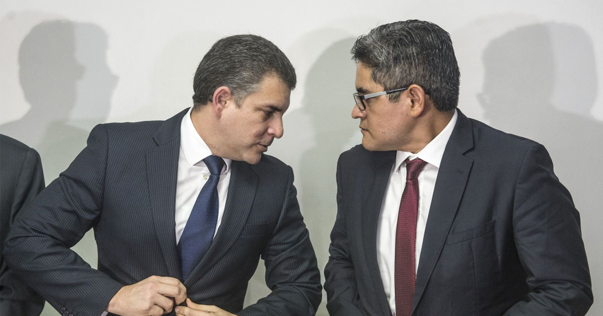 Los fiscales Rafael Vela y José Domingo Pérez.