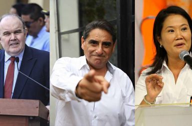 Rafael López Aliaga, Carlos Álvarez y Keiko Fujimori. (Fotos: Andina)