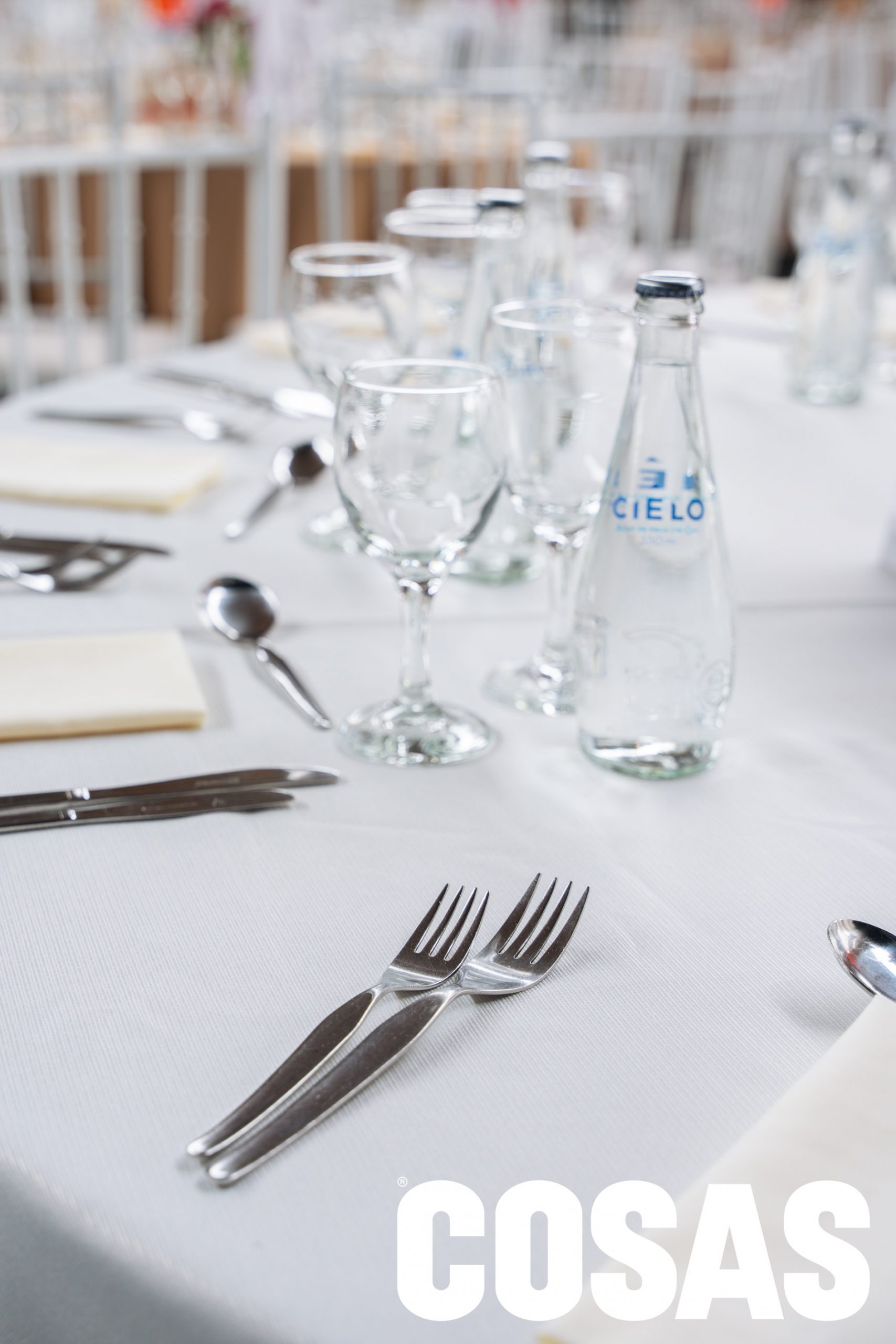 Cielo acompañó el almuerzo ejecutivo solidario.