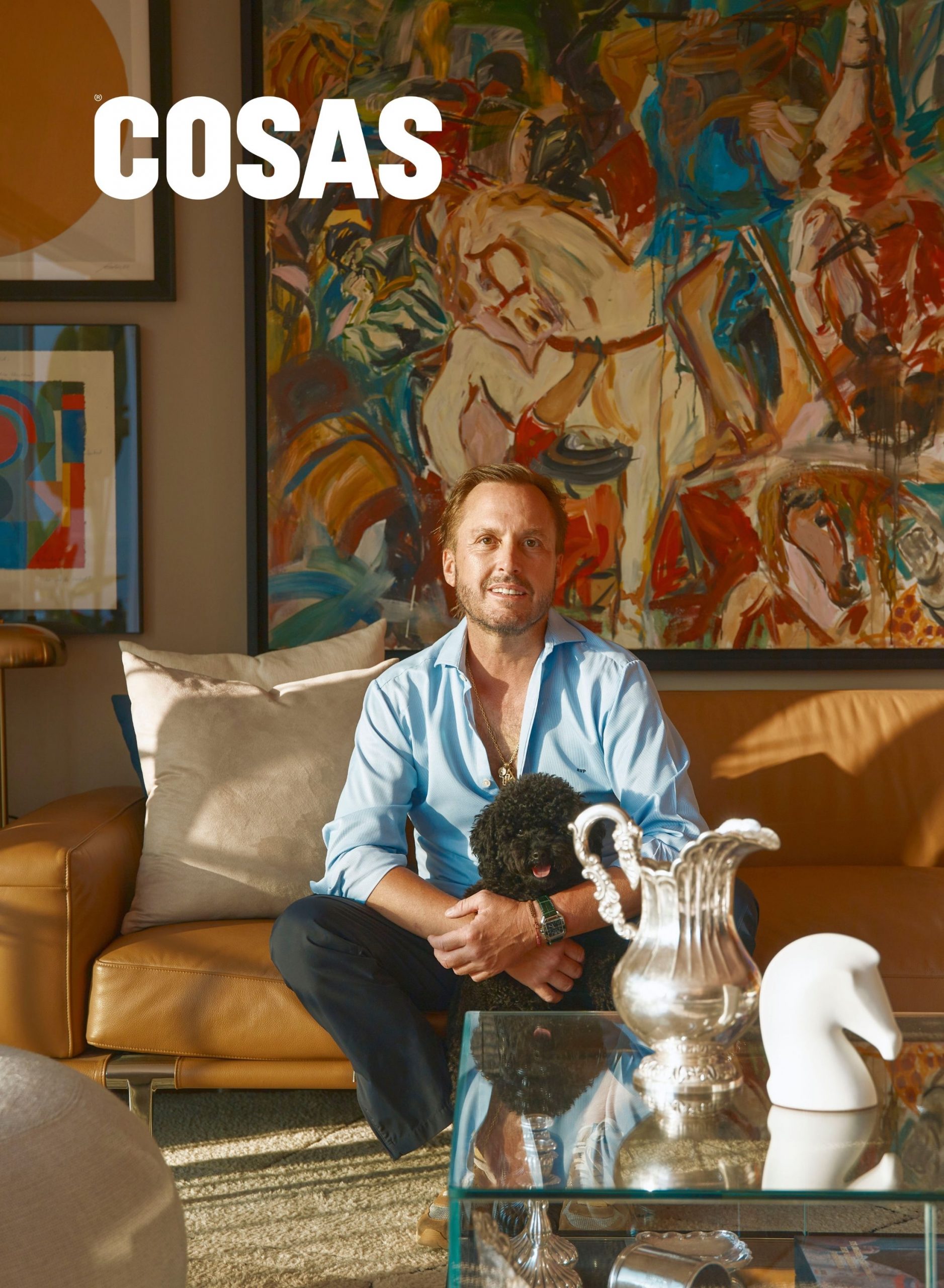 Con su compañero más fiel: un respiro necesario entre viajes, entrenamientos y competencias.