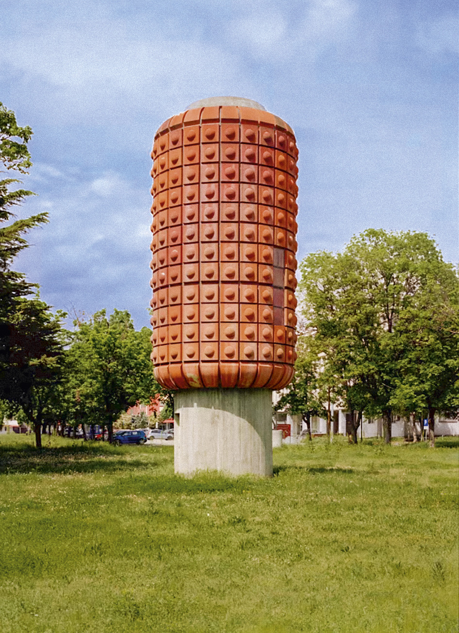 Monumento a la fábrica de municiones de los partisanos, 1981, por Aleksandar Nikoljski y Vladimir Pota.