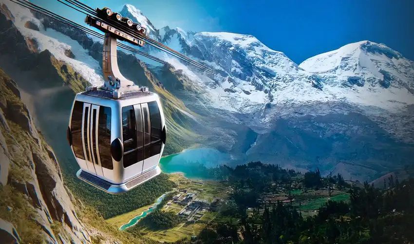 Propuesta del teleférico del Huascarán, un proyecto que busca impulsar el turismo en el Parque Nacional con una inversión de US$ 95 millones.