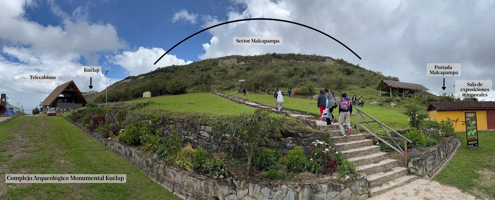 Vista general del Complejo Arqueológico Monumental Kuélap, uno de los mayores legados prehispánicos del Perú y emblema cultural de la región Amazonas.